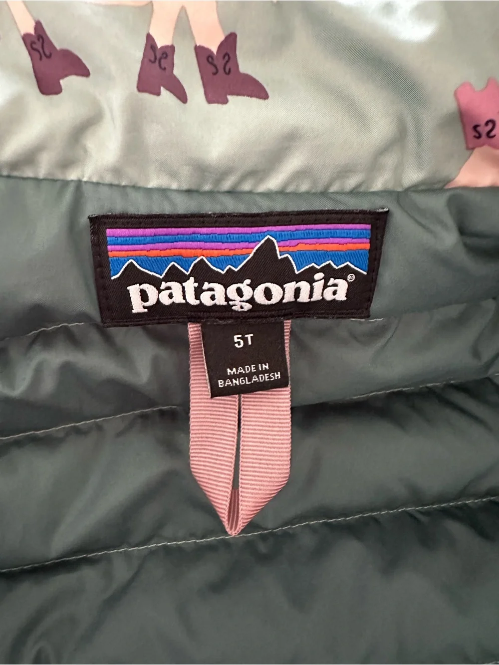 Patagonia Kids Bison Buffalo Puffer Jacket size 5T